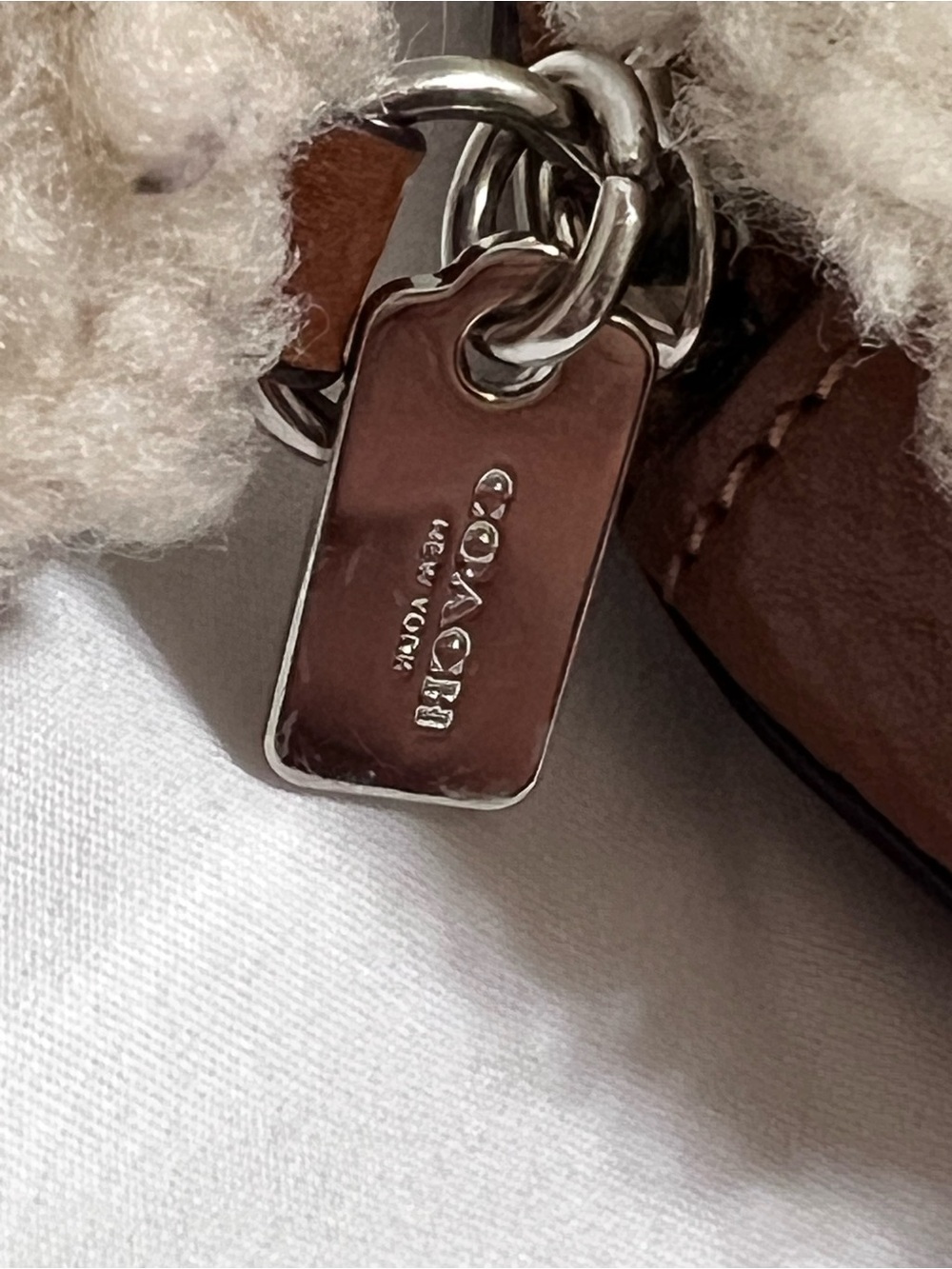 Extremely Rare Coach F64710  Teddy Bear Leather and Shearling Coin Purse - Picture 8 of 16